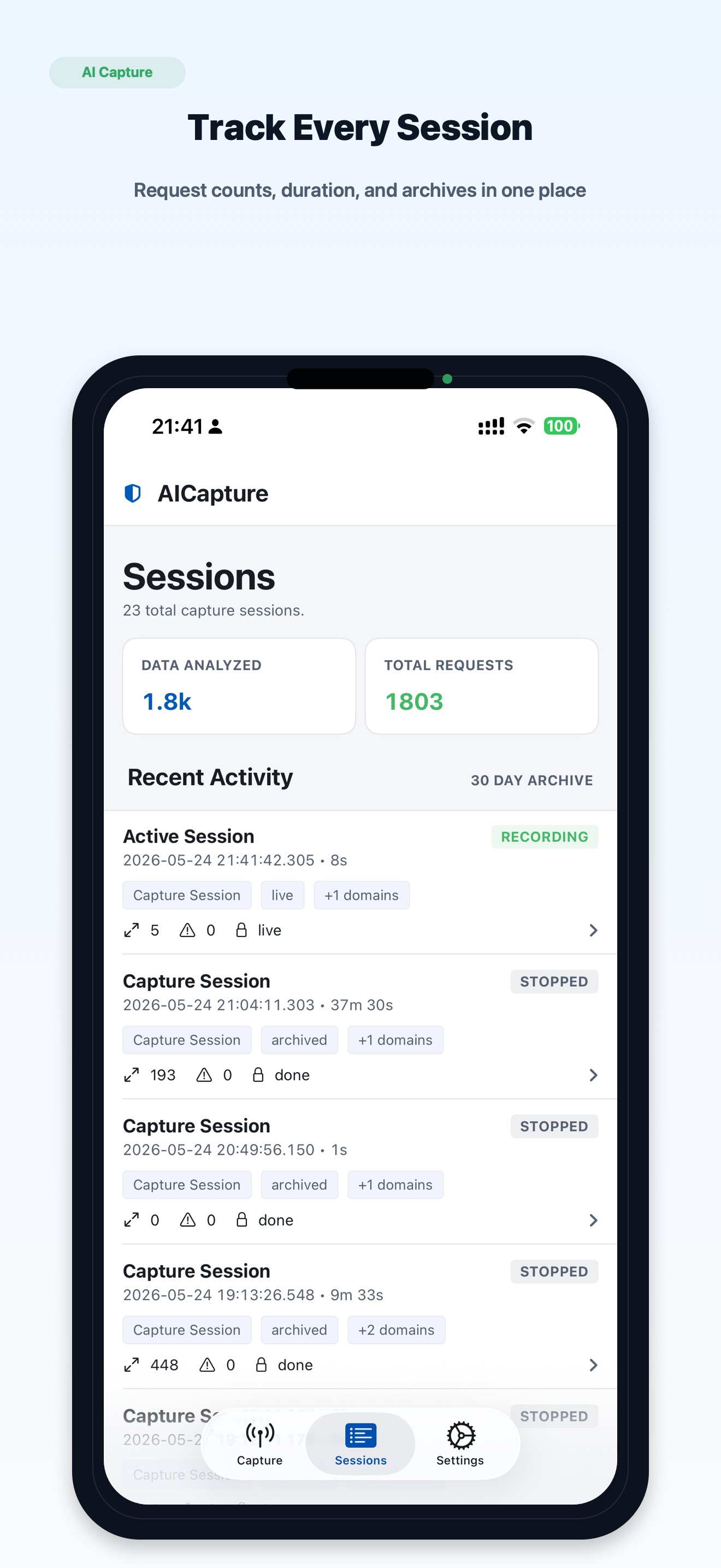 Session History